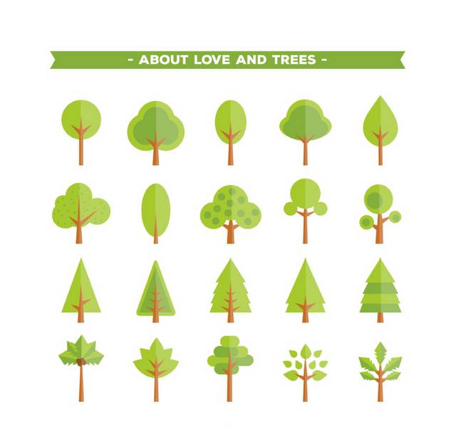 绿色树木图标