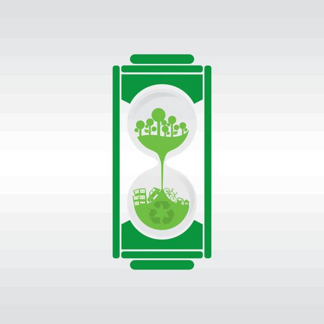 绿色环保电池图标