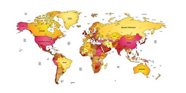 AI矢量世界地图