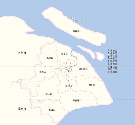 上海行政地图
