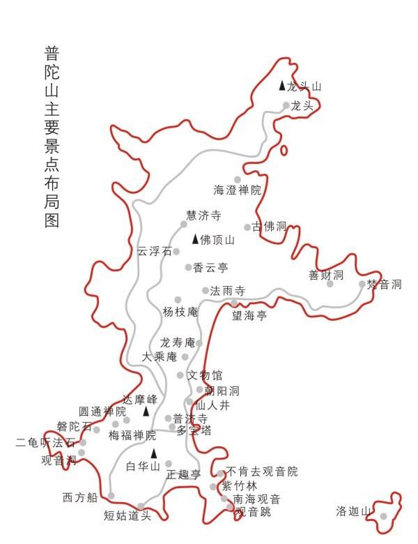 普陀山景区地图