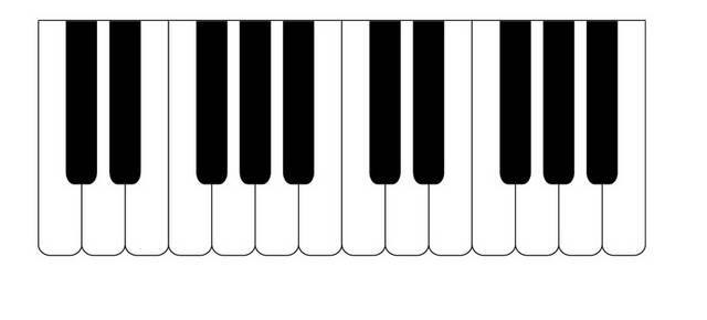 钢琴键盘矢量
