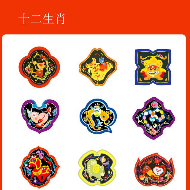 传统12生肖图案
