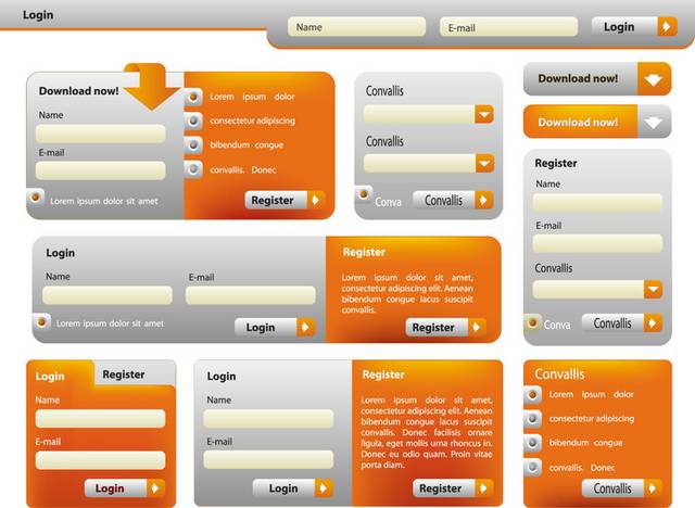 网页应用元素矢量素材1