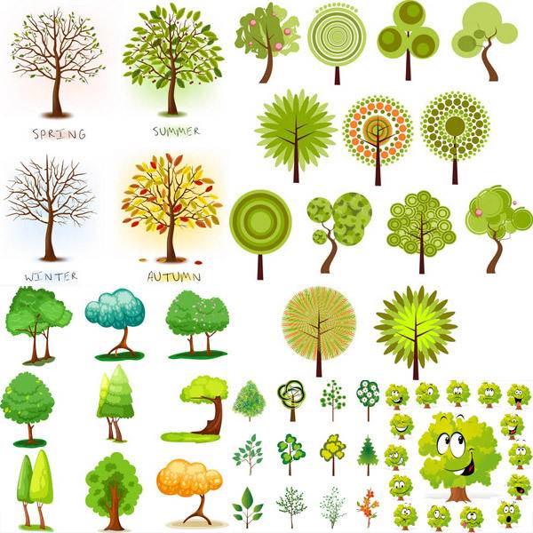 多款绿色树木