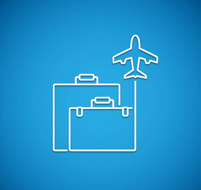 行李箱和飞机