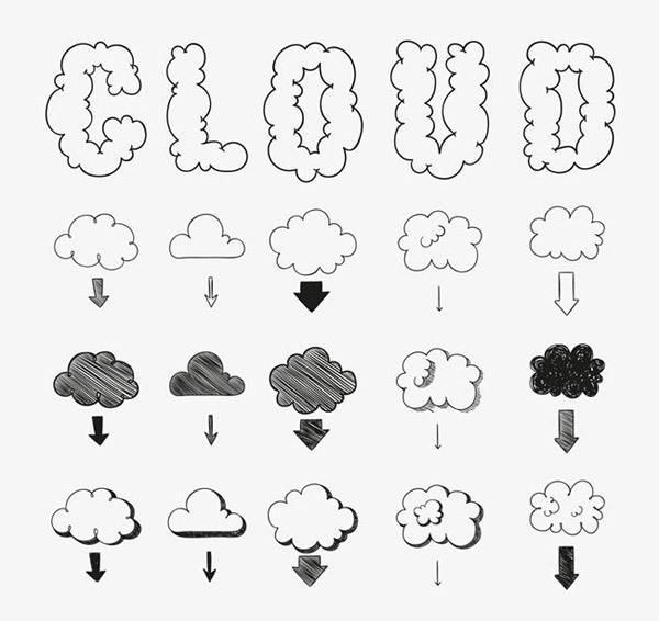 手绘云朵设计