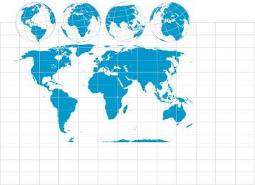 蓝色世界地图与地球