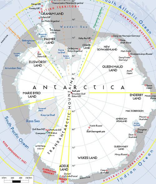 矢量南极地图