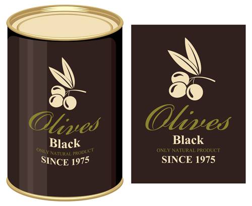 黑色橄榄包装标签
