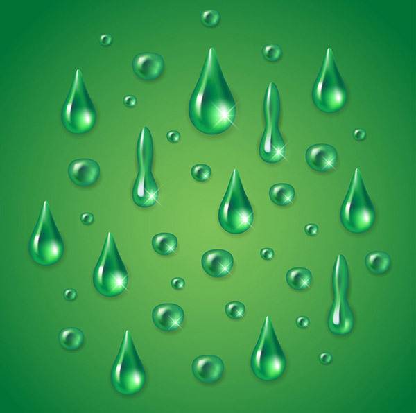 绿色水滴矢量