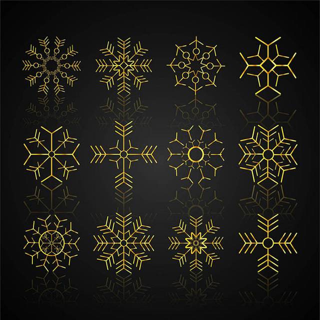 金色雪花设计