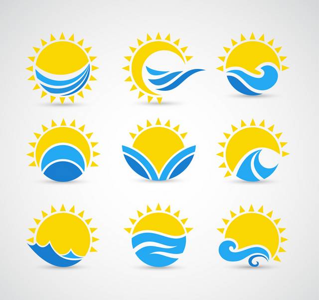 太阳与海浪标志