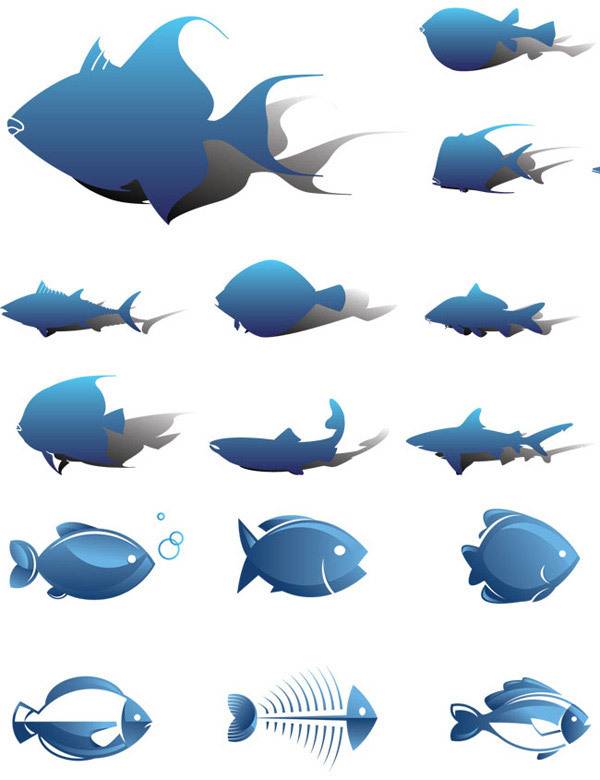 鱼儿造型图标