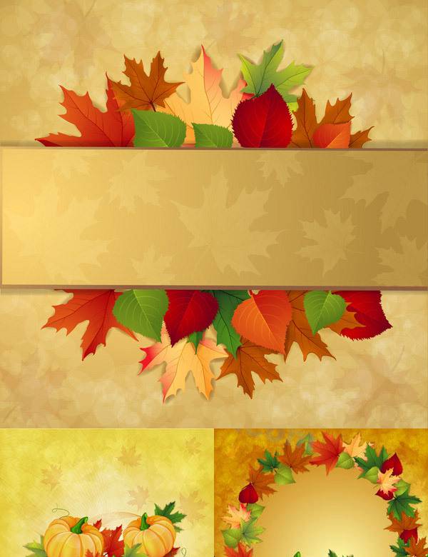 秋季素材卡片