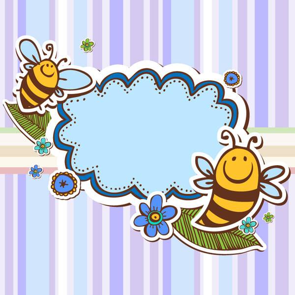 蜜蜂剪贴语言框a