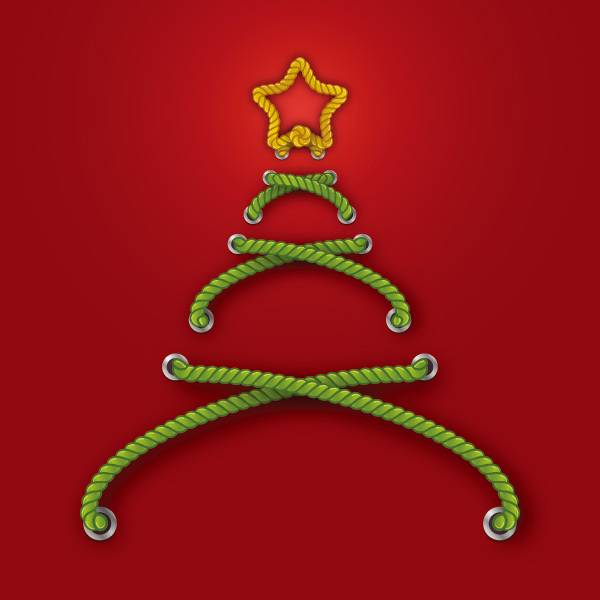 创意圣诞树设计矢量图素材