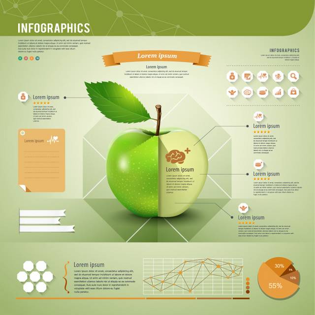 创意苹果信息图