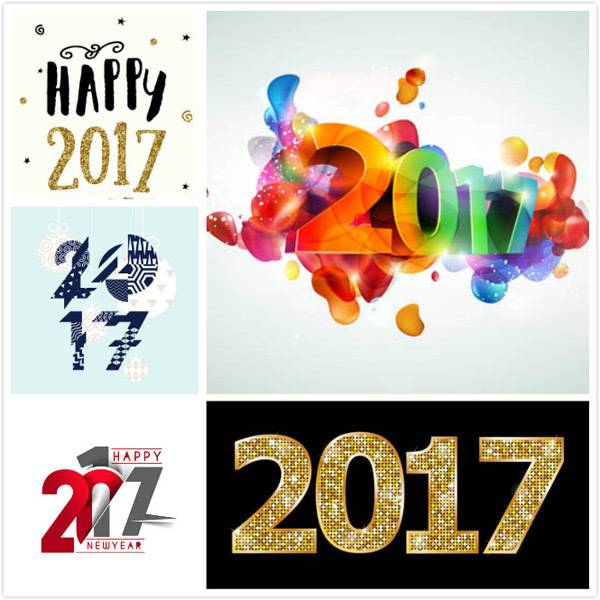 创意2017新年数字