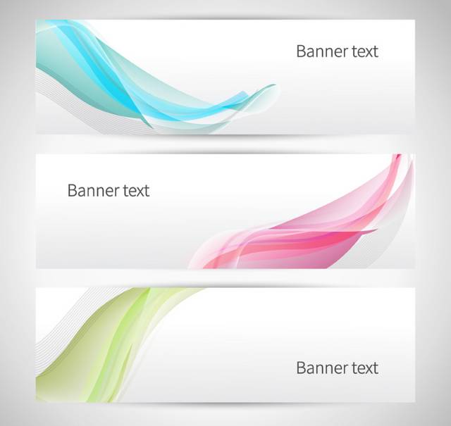 曲线装饰banner