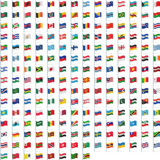 各国国旗设计矢量图片AI