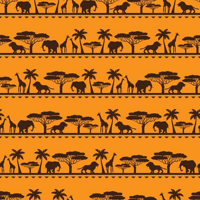 非洲动物无缝背景