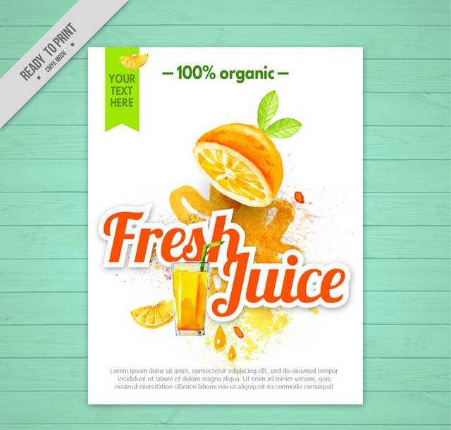 橙汁果汁宣传单