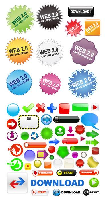 web2.0按钮图标