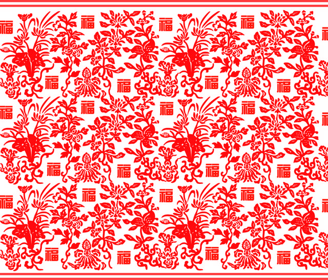 春节花纹