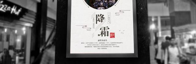 农历节气霜降海报