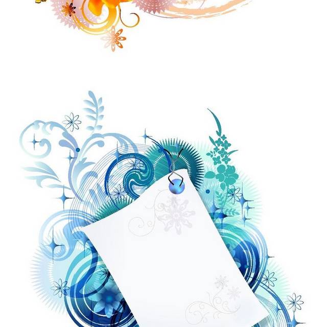 绚丽鲜花花纹边框