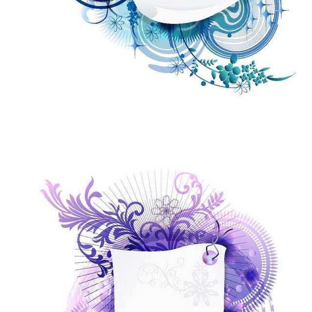 绚丽鲜花花纹边框