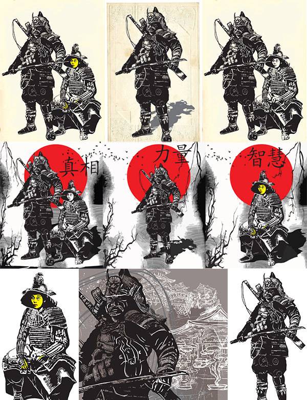 日本武士绘画