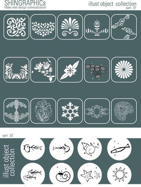 花卉鱼骨海星图标