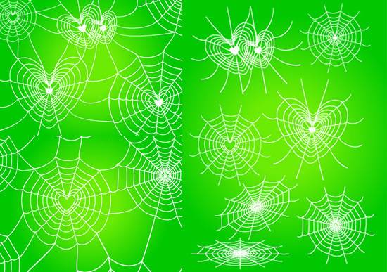 蜘蛛网绿色背景