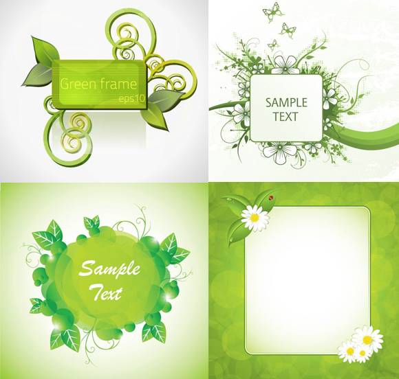 绿色植物装饰框