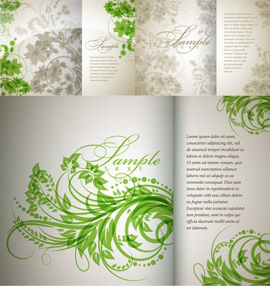 植物底纹书本背景1