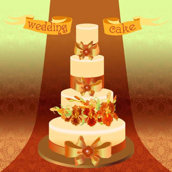 丝带与结婚蛋糕1
