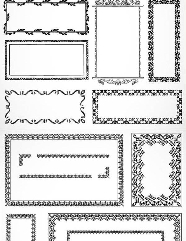 欧式花纹边框6