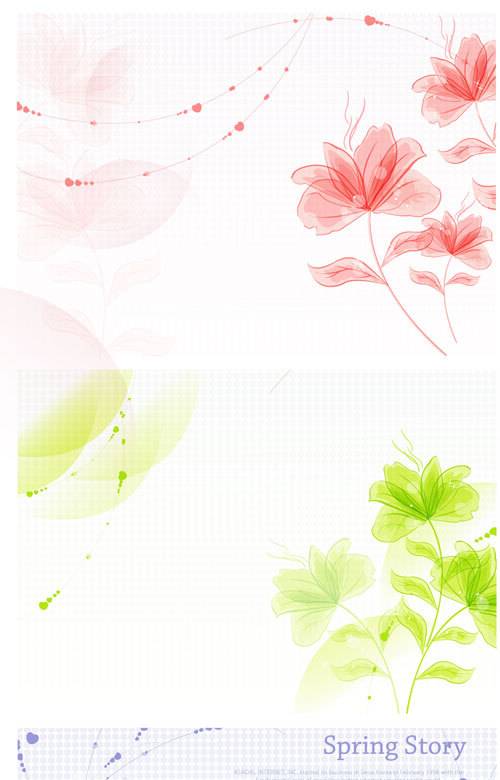 手绘花卉背景3