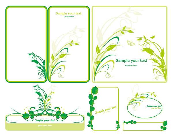 绿色植物边框