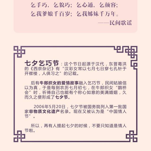 七夕乞巧节展板