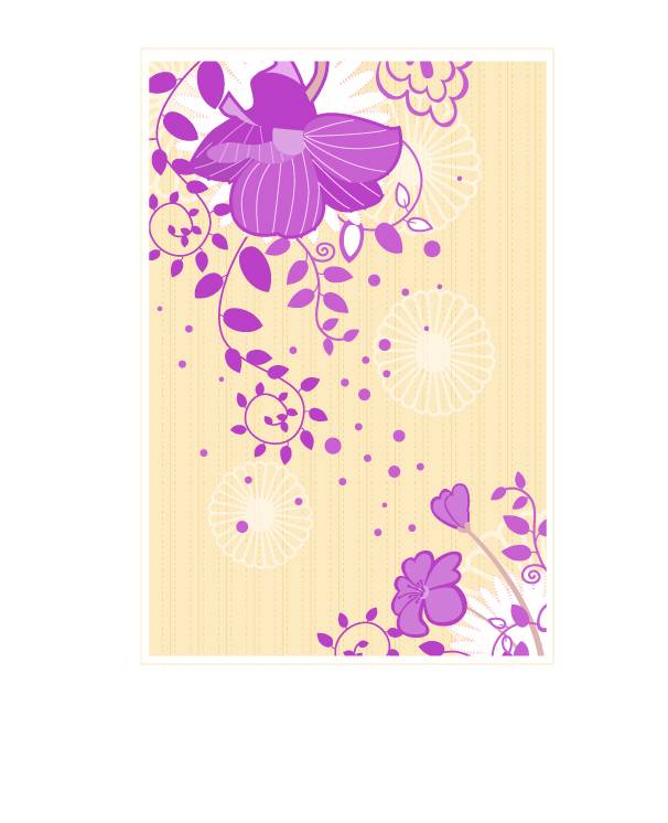 紫色花朵潮流背景