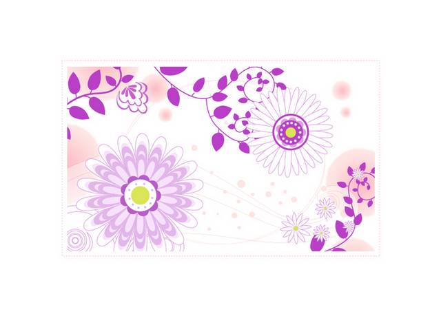 紫色花纹花卉潮流背景