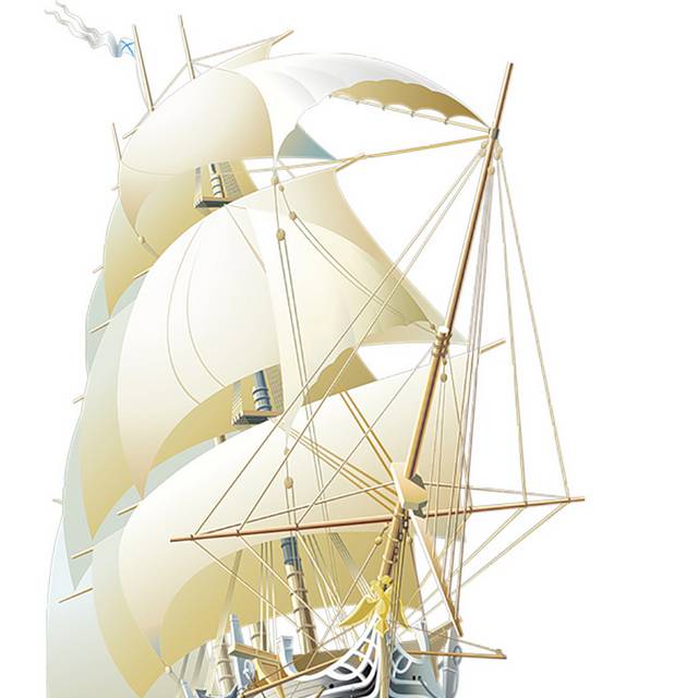 帆船插画