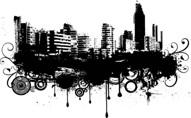 潮流城市建筑主题插画1