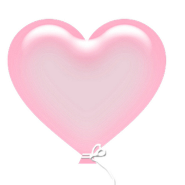 粉色透明爱心气球