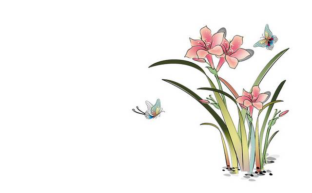 兰花元素素材