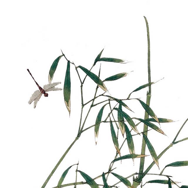 国画竹分层素材