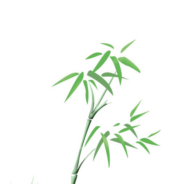 手绘竹素材
